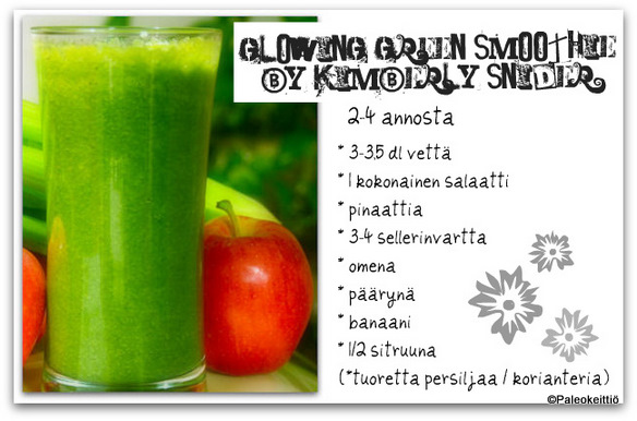 glowing green smoothie