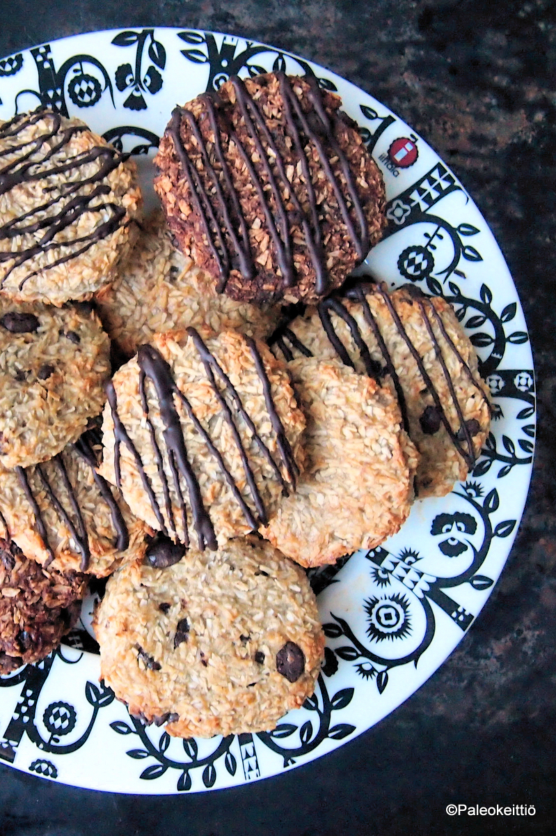 Kookos-banaanikeksit (G,M,S,KM) | paleokeittio.fi