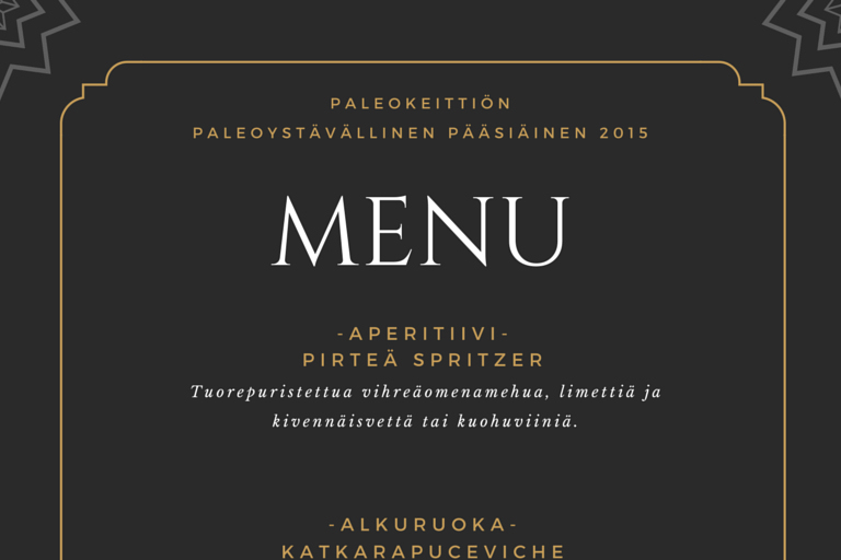 Paleoystävällinen pääsiäismenu | paleokeittio.fi