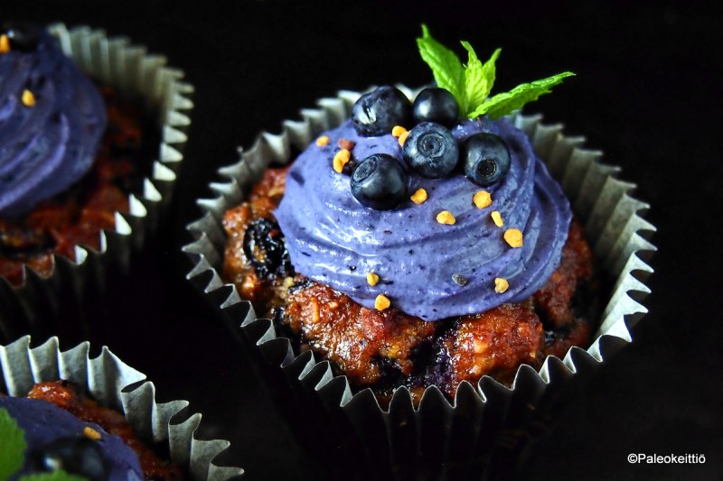 Sandron inspiroimat mustikkamuffinssit | paleokeittio.fi