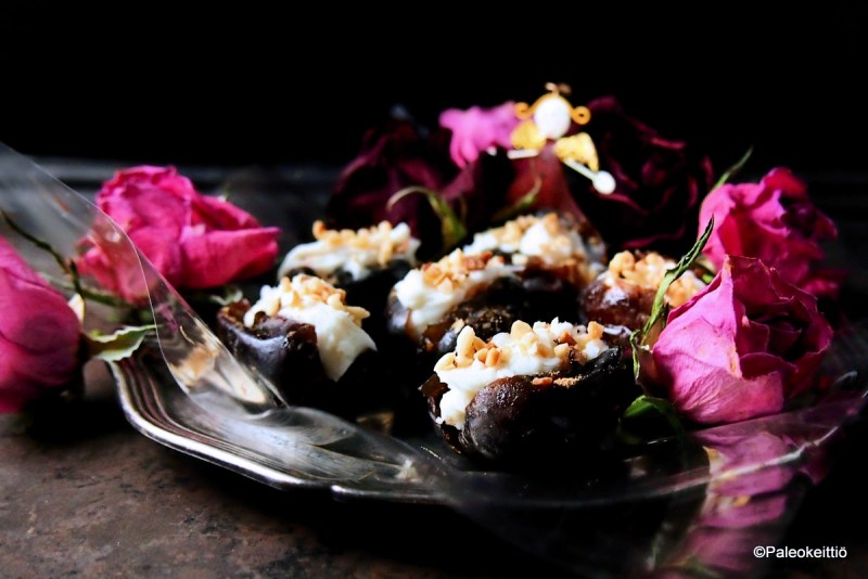 Vuohenjuustotäytteiset taatelit | paleokeittio.fi