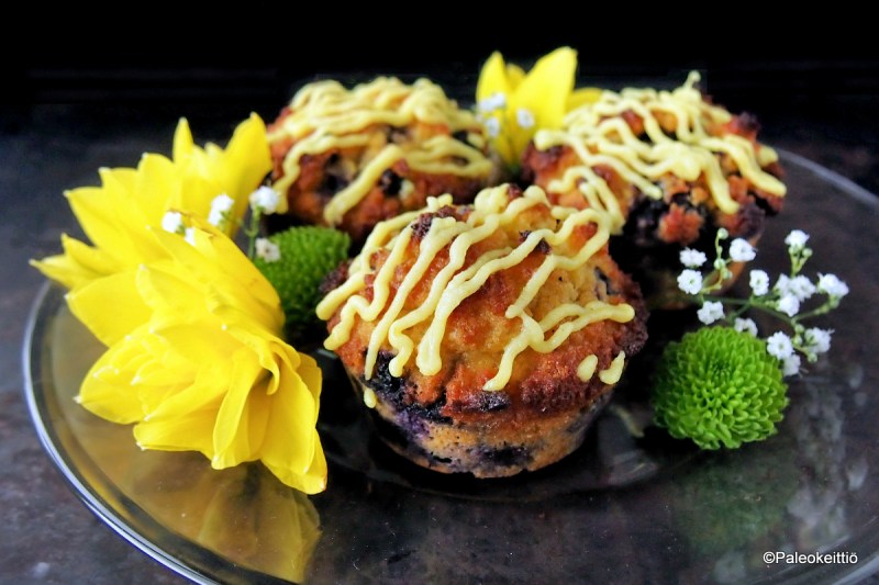 Sitruunaiset mustikkamuffinssit | paleokeittio.fi