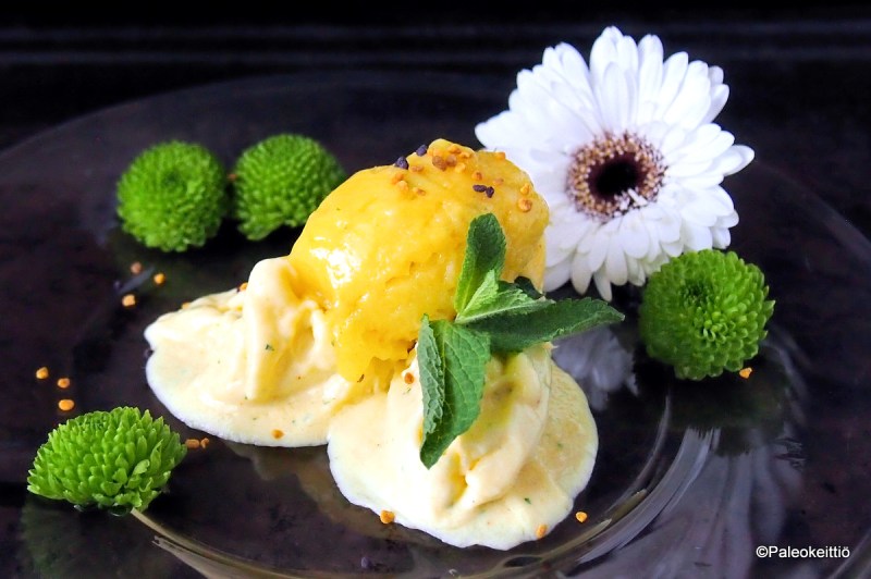 Raikas maidoton mangojäätelö ja -sorbetti | paleokeittio.fi