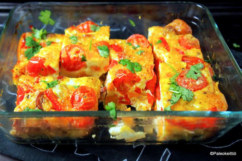 Kasvis-munavuoka chorizolla | paleokeittio.fi