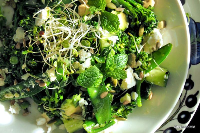 Virkistävän vihreä salaatti | paleokeittio.fi
