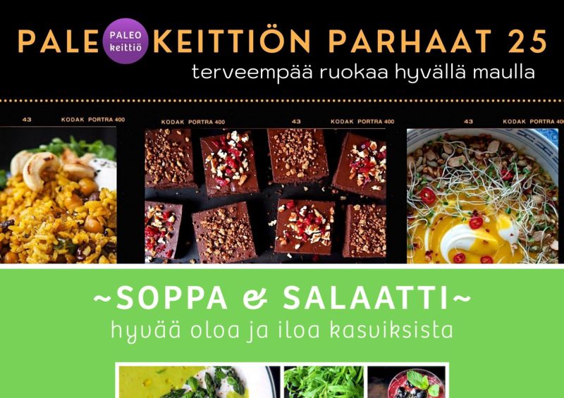 Paleokeittiön Parhaat 25 ja Soppa ja Salaatti -reseptivihko